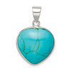 Lex & Lu Sterling Silver Heart Turquoise Pendant - 4 - Lex & Lu