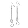 Lex & Lu Sterling Silver Heart Wind Chime Dangle Shepherd Hook Earrings - 2 - Lex & Lu