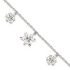 Lex & Lu Sterling Silver D/C Snowflake Bracelet 7.5'' - Lex & Lu
