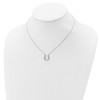 Lex & Lu Sterling Silver Horseshoe CZ Necklace 16'' - 4 - Lex & Lu