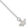 Lex & Lu Sterling Silver 10'' Solid Polished Butterfly Anklet 10'' - Lex & Lu