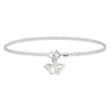 Lex & Lu Sterling Silver 10'' Solid Polished Butterfly Anklet 10'' - 3 - Lex & Lu