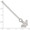 Lex & Lu Sterling Silver 10'' Solid Polished Butterfly Anklet 10'' - 4 - Lex & Lu