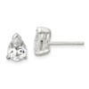 Lex & Lu Sterling Silver 5x7mm Pear CZ Stud Earrings - Lex & Lu