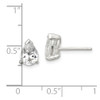 Lex & Lu Sterling Silver 5x7mm Pear CZ Stud Earrings - 4 - Lex & Lu