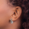 Lex & Lu Sterling Silver Swirl Hoop Marcasite Earrings - 3 - Lex & Lu