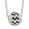 Lex & Lu Sterling Silver Black & White Crystals Necklace 18'' - Lex & Lu