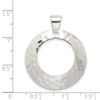 Lex & Lu Sterling Silver Hammered Circle Pendant - 3 - Lex & Lu