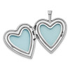 Lex & Lu Sterling Silver Gold-plated Footprints 20mm Heart Locket - 4 - Lex & Lu