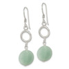 Lex & Lu Sterling Silver Green Jade Earrings - 2 - Lex & Lu