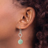Lex & Lu Sterling Silver Green Jade Earrings - 3 - Lex & Lu