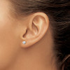 Lex & Lu Sterling Silver w/Rhodium 3-D Polished Heart Post Earrings - 3 - Lex & Lu
