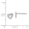 Lex & Lu Sterling Silver w/Rhodium Open Heart Post Earrings LAL7157 - 4 - Lex & Lu
