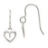 Lex & Lu Sterling Silver Heart Dangle Shepherd Hook Earrings LAL7158 - Lex & Lu