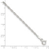 Lex & Lu Sterling Silver 9'' Singapore Chain Anklet - 3 - Lex & Lu