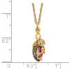 Lex & Lu 10k Tri-Color Gold Black Hills Mystic Topaz Necklace - 3 - Lex & Lu