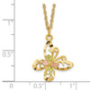 Lex & Lu 10k Tri-Color Gold Black Hills Butterfly Necklace - 3 - Lex & Lu