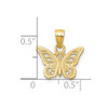 Lex & Lu 10k Yellow Gold Butterfly Charm LAL71923 - 3 - Lex & Lu