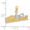 Lex & Lu 10k Yellow Gold w/Rhodium #1 Cheerleader Charm - 3 - Lex & Lu