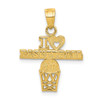 Lex & Lu 10k Yellow Gold I Love Basketball Charm - Lex & Lu