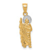 Lex & Lu 10k Yellow Gold w/Rhodium Saint Jude Charm - Lex & Lu