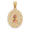 Lex & Lu 10k Two-tone Gold Our Lady of Guadalupe Pendant LAL71965 - 3 - Lex & Lu