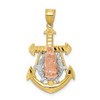 Lex & Lu 10k Two-tone Gold Mariner Blessed Mother Pendant - Lex & Lu