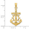 Lex & Lu 10k Yellow Gold Mariner Crucifix Pendant - 4 - Lex & Lu