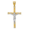 Lex & Lu 10k Yellow Gold CZ Crucifix Pendant LAL71983 - Lex & Lu