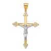 Lex & Lu 10k Yellow Gold CZ Crucifix Pendant LAL72012 - Lex & Lu