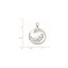 Lex & Lu Sterling Silver 20mm Round Leaf Floral Locket - 4 - Lex & Lu