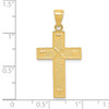 Lex & Lu 10k Yellow Gold Cross w/God Loves Me on Reverse Pendant - 3 - Lex & Lu