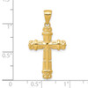 Lex & Lu 10k Yellow Gold Fleur de Lis Cross Pendant - 3 - Lex & Lu