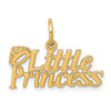 Lex & Lu 10k Yellow Gold Little Princess w/Crown Charm - Lex & Lu