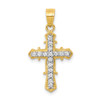 Lex & Lu 10k Yellow Gold CZ Cross Pendant LAL72056 - Lex & Lu