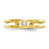 Lex & Lu 10k Yellow Gold CZ Toe Ring LAL72061 - 5 - Lex & Lu