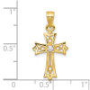 Lex & Lu 10k Yellow Gold CZ Cross Pendant LAL72087 - 3 - Lex & Lu