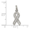 Lex & Lu Sterling Silver CZ Awareness Ribbon Pendant - 3 - Lex & Lu