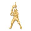 Lex & Lu 10k Yellow Gold BASEBALL CHARM LAL72124 - Lex & Lu