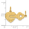 Lex & Lu 10k Yellow Gold HEART AND KEY CHARM - 3 - Lex & Lu