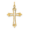 Lex & Lu 10k Yellow Gold Cross Charm LAL72198 - Lex & Lu