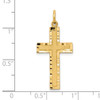 Lex & Lu 10k Yellow Gold Cross Charm LAL72213 - 3 - Lex & Lu