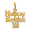 Lex & Lu 10k Yellow Gold HAPPY SWEET 16 CHARM - Lex & Lu