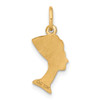 Lex & Lu 10k Yellow Gold Solid Bust of Nefertiti Charm - 3 - Lex & Lu