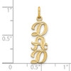 Lex & Lu 10k Yellow Gold DAD CHARM LAL72262 - 3 - Lex & Lu