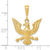 Lex & Lu 10k Yellow Gold Solid Polished Spread Eagle Charm - 3 - Lex & Lu