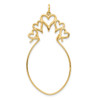 Lex & Lu 10k Yellow Gold 5 Hearts Charm Holder - Lex & Lu