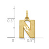 Lex & Lu 10k Yellow Gold Initial N Charm LAL72504 - 3 - Lex & Lu