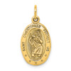 Lex & Lu 10k Yellow Gold Solid Satin Polished St. Christopher Pendant LAL72546 - Lex & Lu