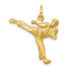 Lex & Lu 10k Yellow Gold Solid Karate Person Charm - Lex & Lu